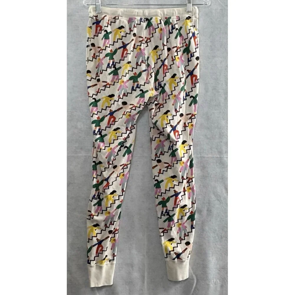 HANNA ANDERSON‎ Kids Pajama Bottom Size M Multicolor Stairs Helping 25-13